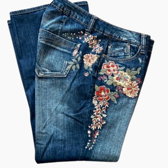 Venezia Denim - NWOT Venezia Embroidered Denim Blue Jeans (16)